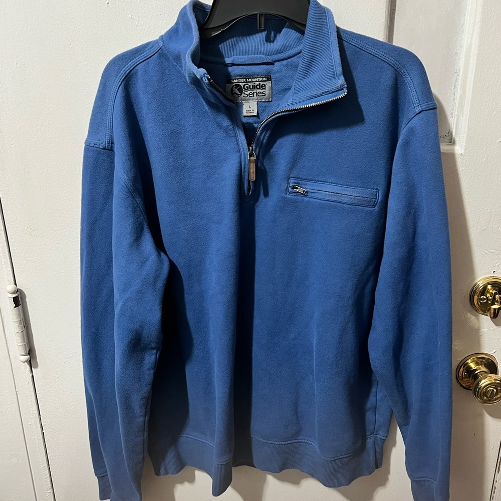 Gander Mountain Blue 1/4 Zip Sweater